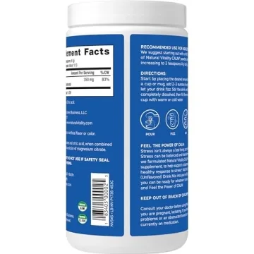 Natural Vitality Calm, Magnesium Supplement, Anti-Stress Drink Mix Powder, Gluten Free, Vegan, & Non-GMO, Original Unflavored, 16 oz