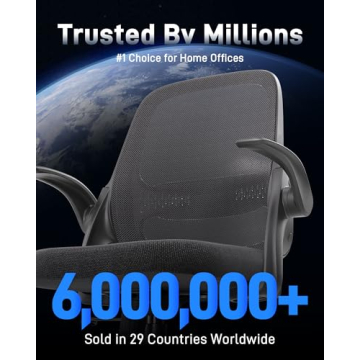 Ergonomic Mesh Office Chair with Flip-Up Arms and Comfort