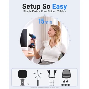 Ergonomic Mesh Office Chair with Flip-Up Arms and Comfort