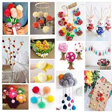 Pompom Maker, 4 Sizes Pom pom Makers for Fluff Ball Weaver Needle Craft DIY Wool Knitting Craft Tool Set Decoration +1PS Scissors (5)