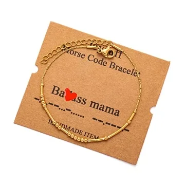 Heartfelt JoycuFF Mom Gifts for Women Morse Code Bracelets for Daily Inspiration