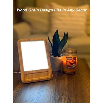 Dreamegg Light Therapy Lamp Bright Sun Lamp, UV Free 10000 Lux Light Lamp with White, Warm and Natur...