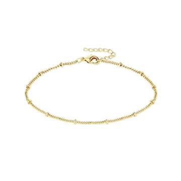 Dainty Satellite Chain Bracelet,Simple Delicate Stacking Satellite Chain Link Bracelets for Women