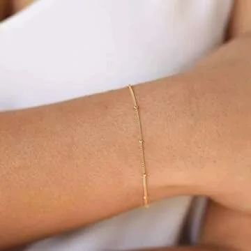 Elegant Dainty Satellite Chain Bracelet for Women