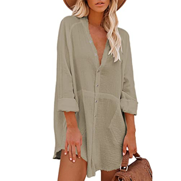 HAPCOPE Women's Oversized Swimsuit Coverup for Summer