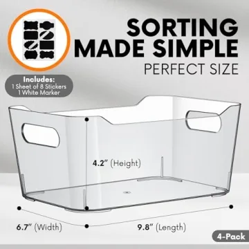 Clear Plastic Storage Bins for Home Organization & More