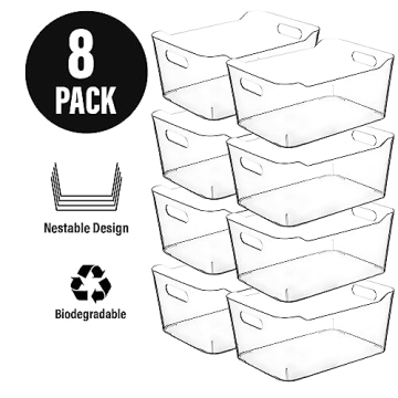 Clear Plastic Storage Bins for Home Organization & More