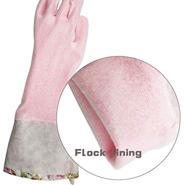 KINGFINGER Rubber Latex Dishwashing Gloves - 2 Pairs