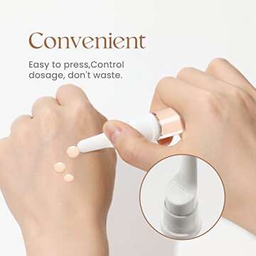 EOPER 15 Piece Airless Pump Jars for Travel Toiletries