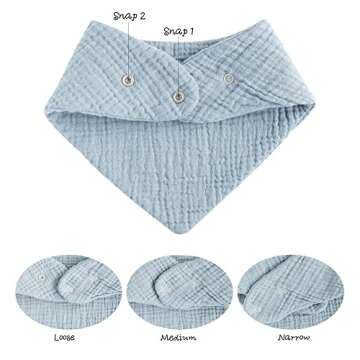 Konssy Muslin Baby Bibs 10 Pack Baby Bandana Drool Bibs 100% Cotton for Unisex Boys Girls, 10 Solid Colors Set for Teething Drooling