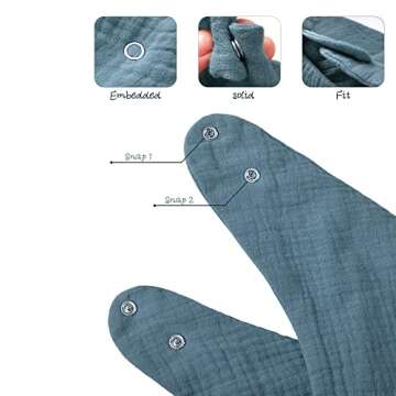 Konssy Muslin Baby Bibs 10 Pack Baby Bandana Drool Bibs 100% Cotton for Unisex Boys Girls, 10 Solid Colors Set for Teething Drooling