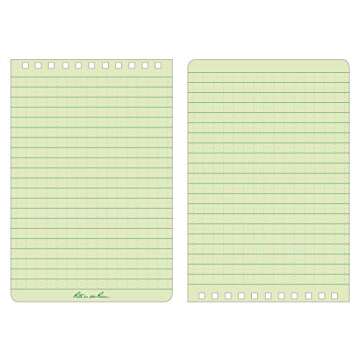Rite In The Rain Weatherproof Top Spiral Notebook, 4" x 6", Green Cover, Universal Pattern, 3 Pack (No. 946-3)