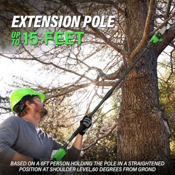 SOYUS 8-Inch Cordless Pole Saw for Effortless Tree Trimming