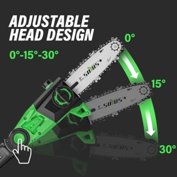 SOYUS 8-Inch Cordless Pole Saw for Effortless Tree Trimming