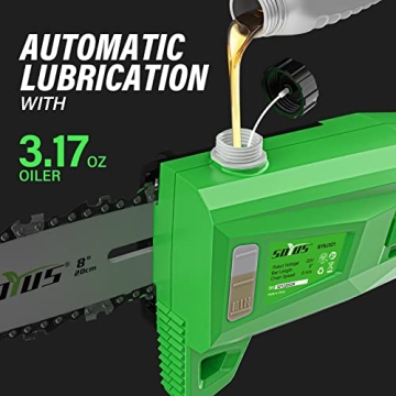 SOYUS 8-Inch Cordless Pole Saw for Effortless Tree Trimming