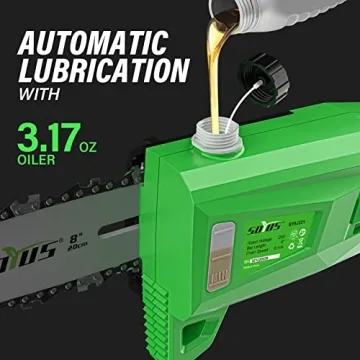 SOYUS 8-Inch Cordless Pole Saw for Effortless Tree Trimming