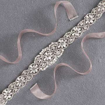 Yanstar Bridal Rhinestone Wedding Belt - Elegant & Durable