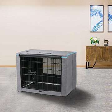 X-ZONE PET Indoor/Outdoor Dog Crate Cover, Polyester Crate Cover or Durable Windproof Kennel Covers for Wire Dog Crates
