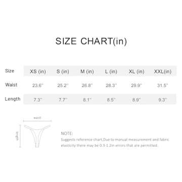 DEANGELMON G-string Thongs for Women Panties No Show Thong Seamless Underwear Low Rise Comfortable Microfiber Workout Pack (5P8,S)