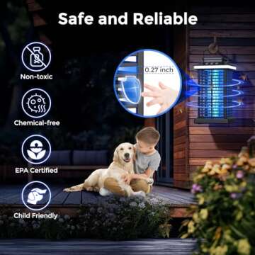 2025 Upgraded Bug Zapper with Rechargeable Battery & LED