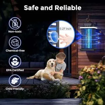 2025 Upgraded Bug Zapper with Rechargeable Battery & LED