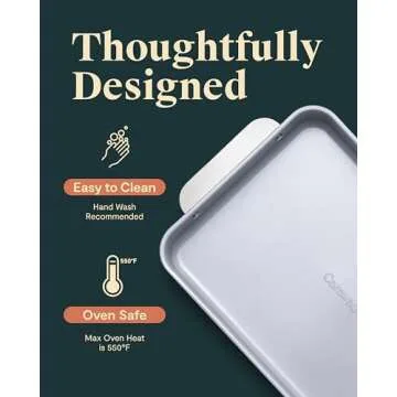 Caraway Non-Stick Ceramic 9”x13” Rectangle Pan - Naturally Slick Ceramic Coating - Non-Toxic, PTFE & PFOA Free - Perfect for Brownies, Lasagnas, and More - Slate