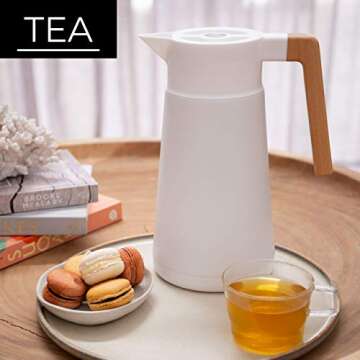 Hastings Collective Thermal Coffee Carafe 68 Oz - Large Stainless Steel Insulated Carafe - 2 Liter D...