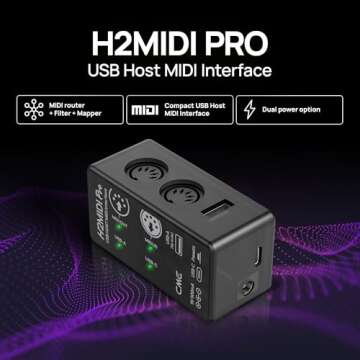 CME H2MIDI Pro – Advanced USB Host MIDI Interface with Router, Filter, Mapper, Future-Proof 32-Bit...