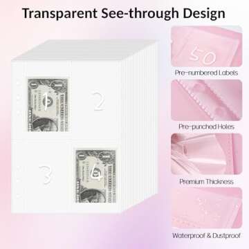 Sooez 100 Envelopes Money Saving Challenge, A5 Savings Challenge Book to Save $5,050, Money Saving Binder with Reusable Tracker, Save Challenge Book Challenge Kit with Cash Envelope, Purple