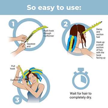 40 Corkscrew Curlers for Healthy, Heatless Curls