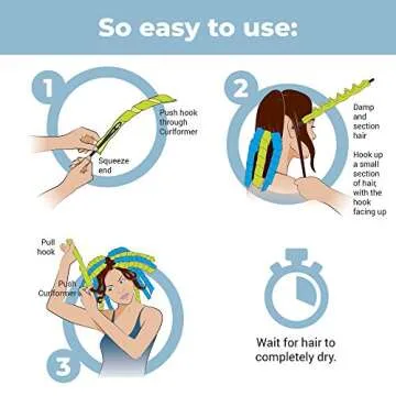 40 Corkscrew Curlers for Healthy, Heatless Curls