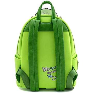 Loungefly Disney Monsters Inc Mike Wazowski Scare Cosplay Womens Double Strap Shoulder Bag Purse