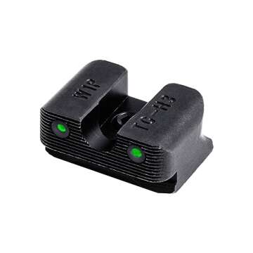 TRUGLO Tritium Pro Night Sights, Compatible with Walther P99 and PPQ | Compact Durable Glow-in-The-Dark Front & Rear Handgun Sight Set with White Focus Lock Front Ring