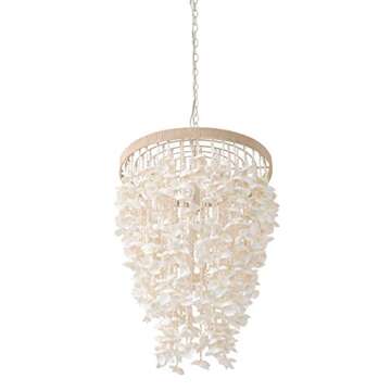 Kouboo 1050127 Seashell Ceiling Chandelier, White