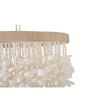 Kouboo 1050127 Seashell Ceiling Chandelier, White