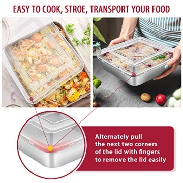 E-far 12-Piece Non-Toxic Stainless Steel Bakeware Set