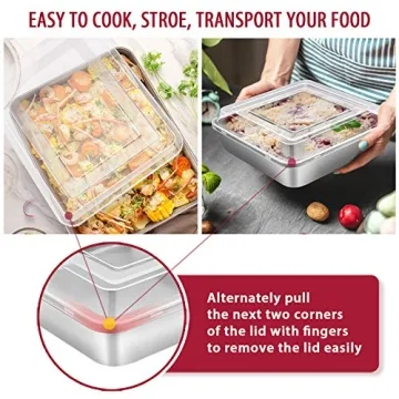 E-far 12-Piece Non-Toxic Stainless Steel Bakeware Set