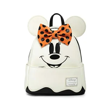 Loungefly Disney Ghost Minnie Mouse Glow in the Dark Cosplay Womens Double Strap Shoulder Bag Purse