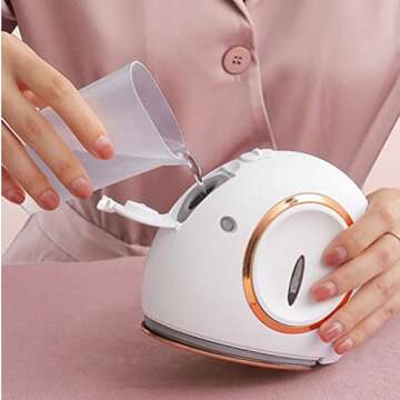 Handheld Steam Iron for Clothes Portable Dry Wet Dual Use Garment Steamer Electric Ironing Machine for Household Travel Use