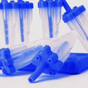 Tovolo, Drip-Guard Handle, 2.5 Ounce, Set of 6 Ice Pop Molds Rocket Popsicle Makers with Reusable Sticks, Mess Frozen Treats, Dishwasher Safe & BPA-Free, Blue