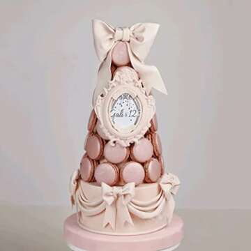 Sijiangmold 6-Cavity 3D Macaron Hamburger Silicone Molds Macaron Fondant Mold For Cake Decorating Cupcake Topper Chocolate Candy Gum Paste