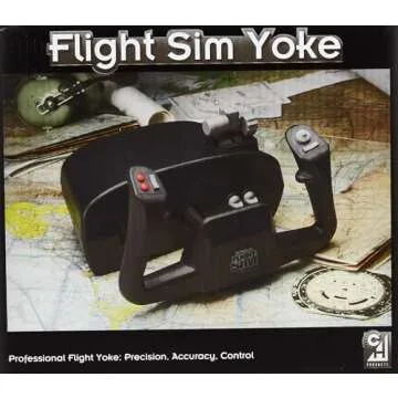 CH Products Flight Sim Yoke USB ( 200-615 ), Black