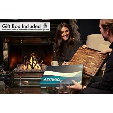 Sonder Teak Wood Cutting Board with Juice Groove & Compartments