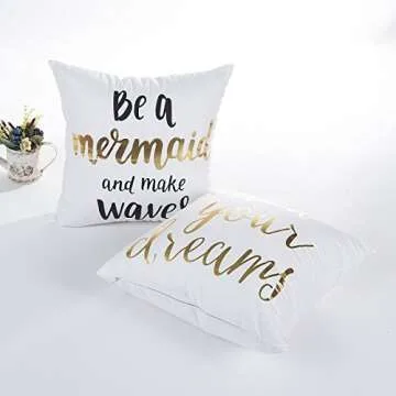 Inspirational Gold Pillow Case for Home Decor 18x18
