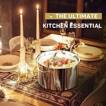 Ciwete Stock Pot 12 Quart, 18/10 Tri-Ply Stainless Steel All Clad Stock Pot with Lid, Seamless 12 QT Soup Pot with Copper Handle, Healthy Stockpots, Induction, Oven, Gas and Dishwasher Safe