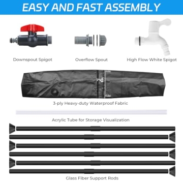 53 Gallon Eco-Friendly Rainwater Collection Barrel