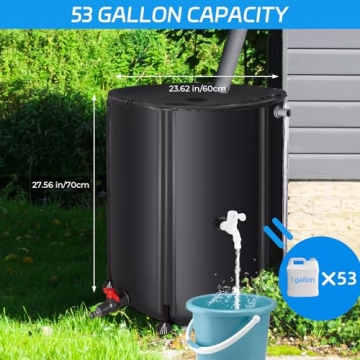 53 Gallon Eco-Friendly Rainwater Collection Barrel