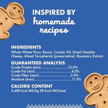 Buddy Biscuits 16 oz. Box of Crunchy Dog Treats Made with Bacon & Cheese