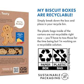 Buddy Biscuits 16 oz. Box of Crunchy Dog Treats Made with Bacon & Cheese