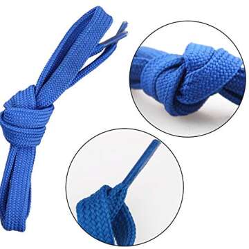 ISUSSER 15 Pairs Vibrant Athletic Flat Shoelaces